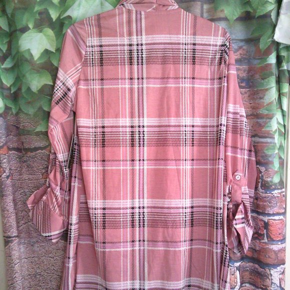 New York Laundry Womens Roll Tab Sleeve Drape Front Cardigan - Picture 3 of 4